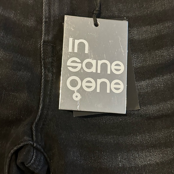 NWT INSANE GENE Black High Rise Skinny Jeans 23/0 - Picture 4 of 7